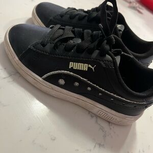 Puma Black Sneakers Suede Leather Low-Top